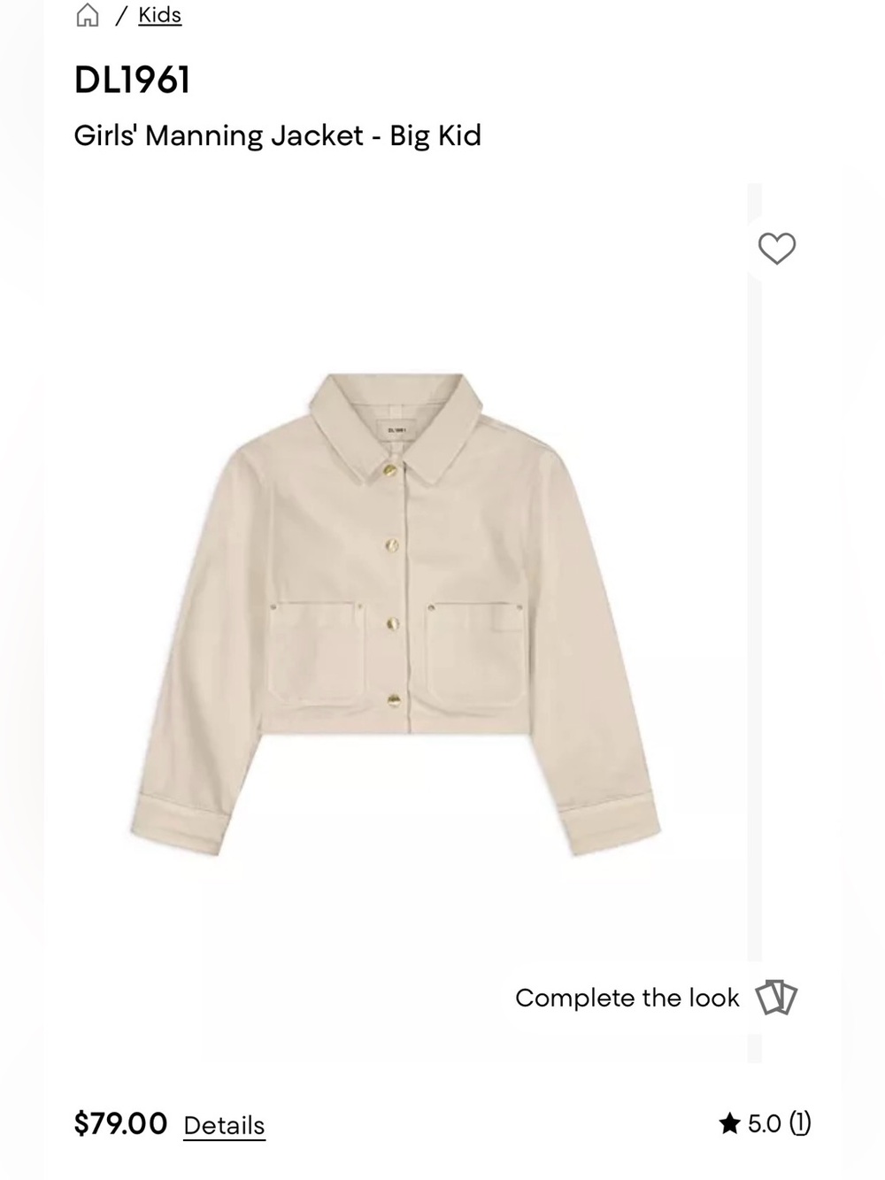 DL1961 Cropped Button-Front Jacket in Cream & pants set